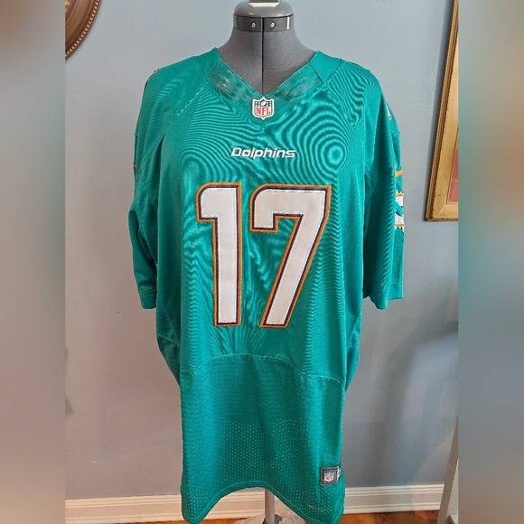 ❗NWT Ryan Tannehill 17 Miami Dolphins Men's Teal Football Jersey Size 56 3XL - Picture 2 of 8